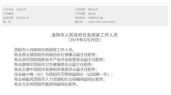 洛陽公布最新一批人事任免 涉市發改委 市人社局等