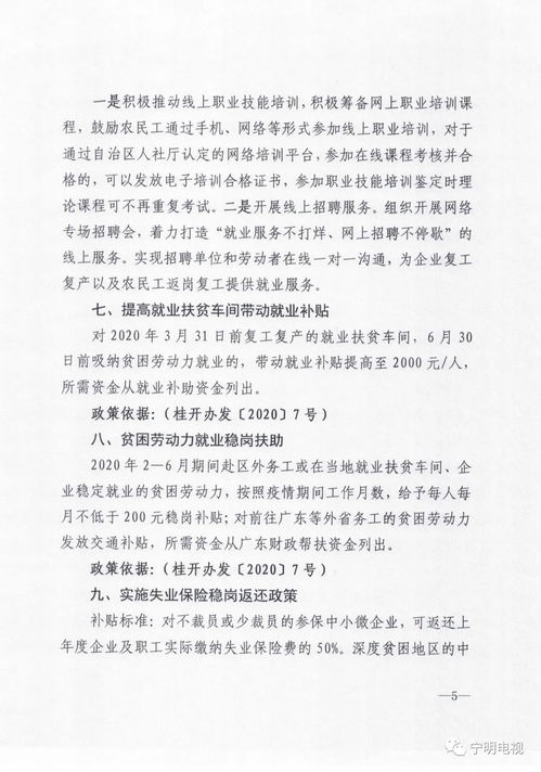 寧明縣人力資源和社會保障局關于印發應對疫情支持企業發展和促進農民工就業政策扶持措施的通知